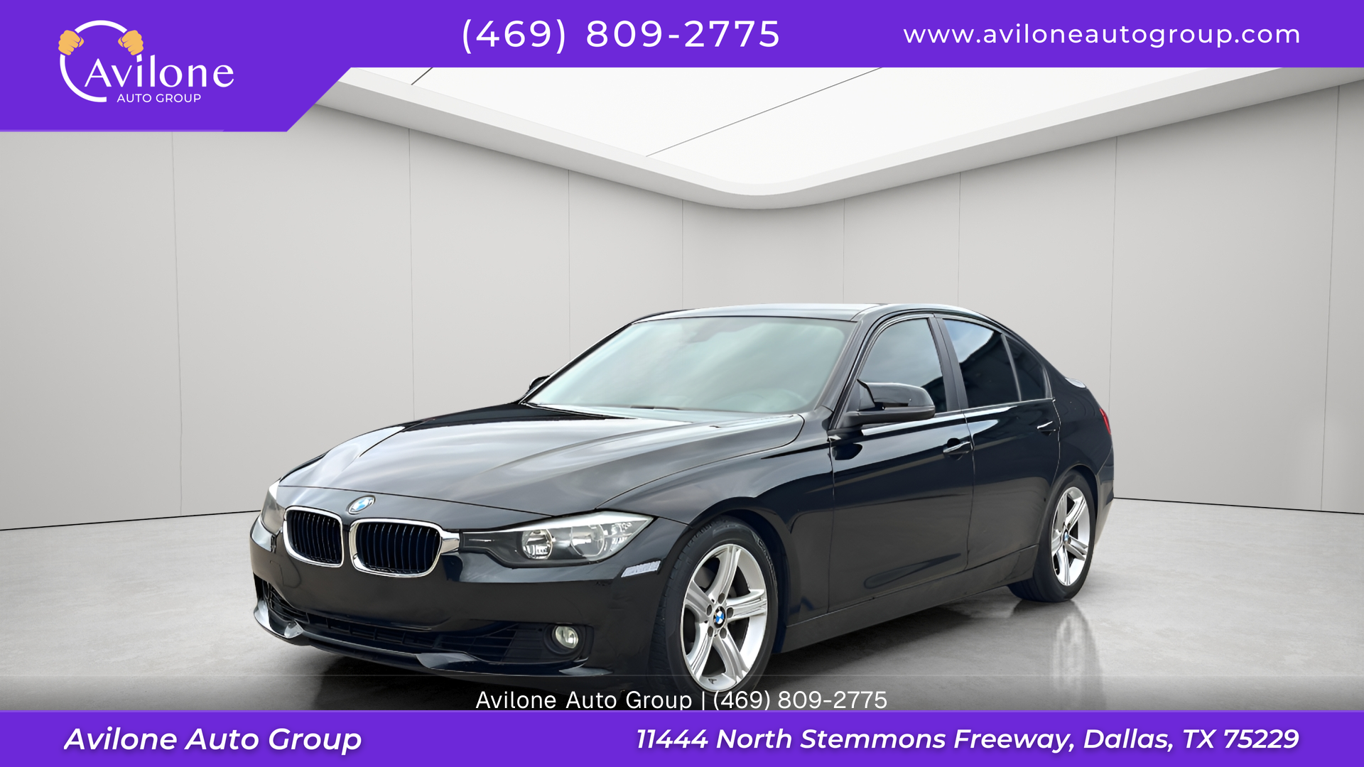 Black 2013 BMW 3 Series Sedan Rear-Wheel Drive 8-Speed Automatic