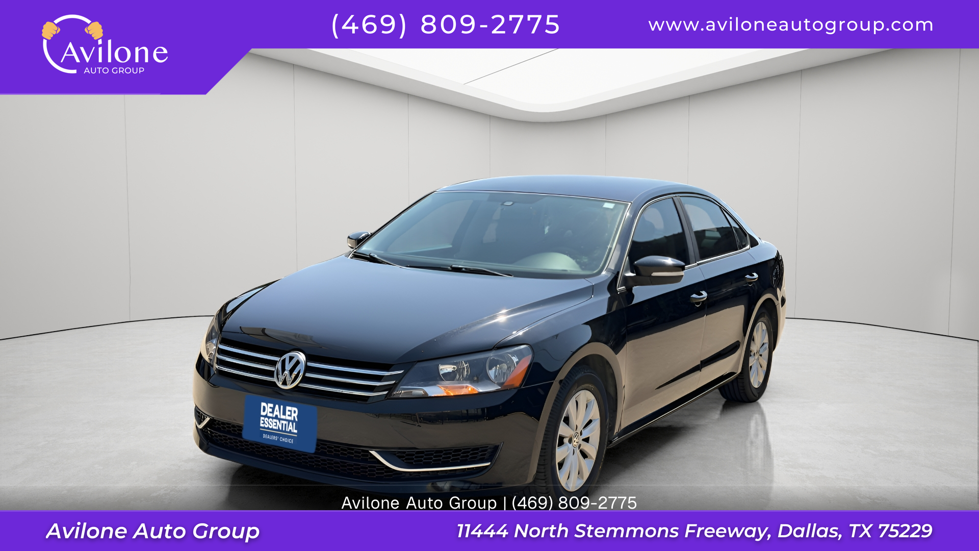 Black 2013 Volkswagen Passat Sedan Front-Wheel Drive 6-Speed Automatic