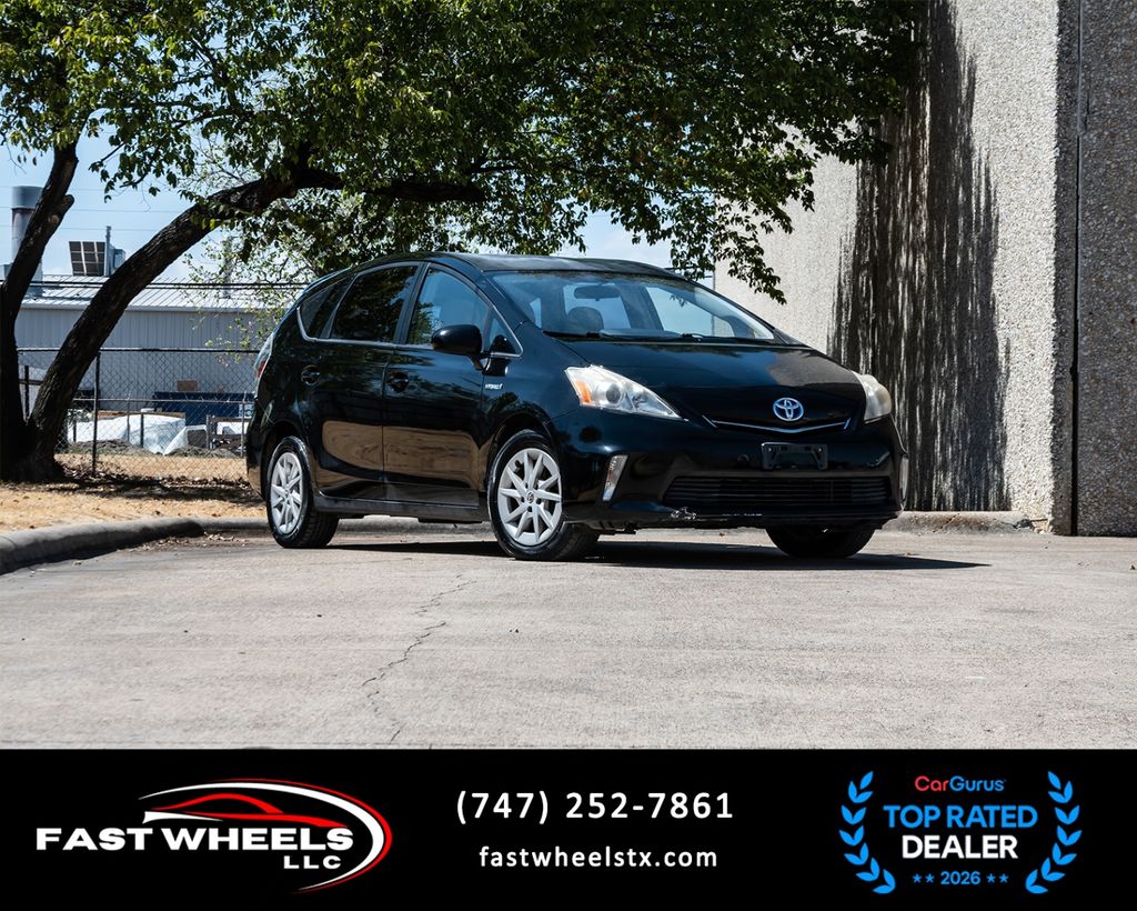 Black 2012 Toyota Prius v Wagon Front-Wheel Drive Continuously Variable Transmission