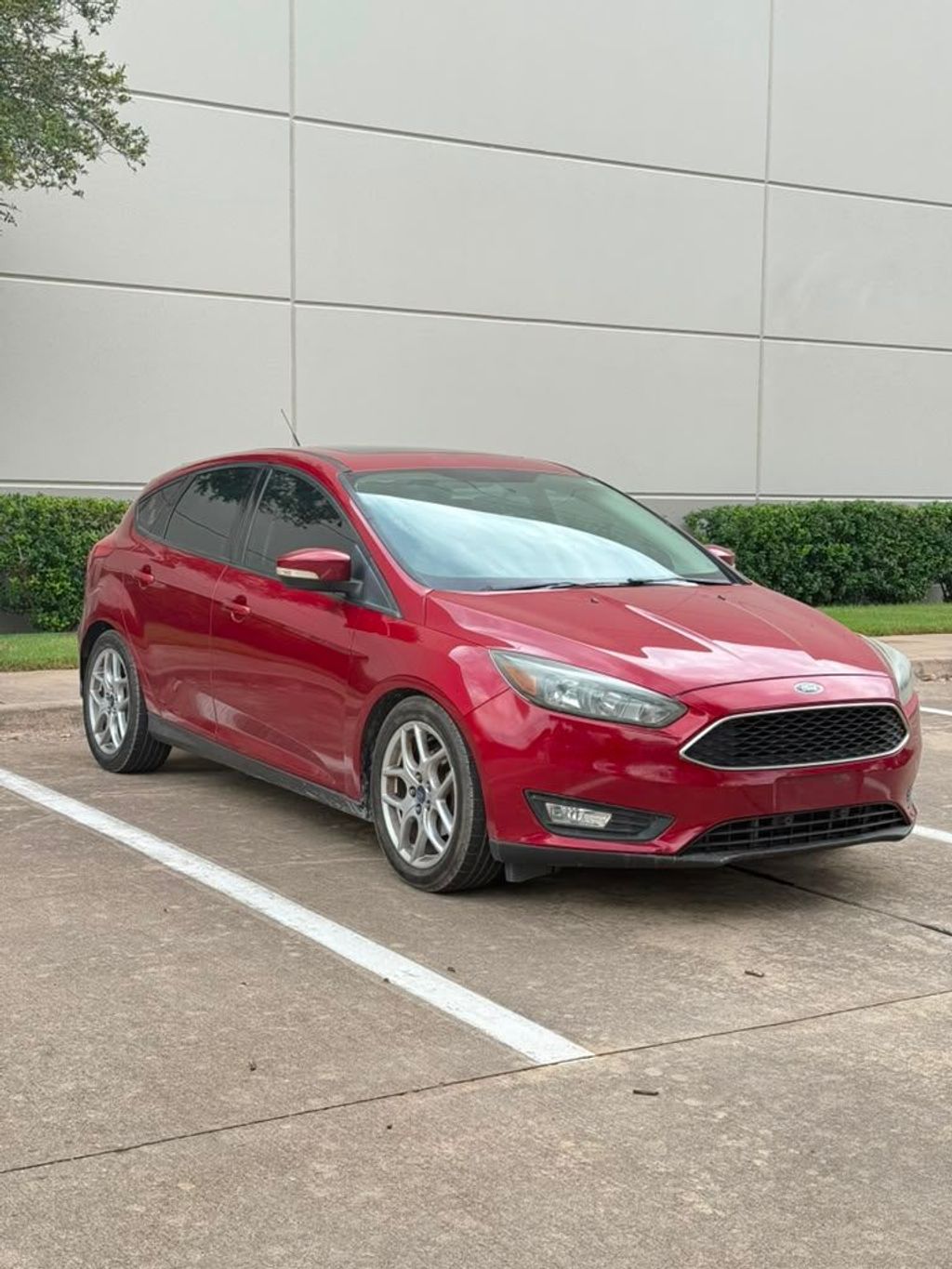 Red 2015 Ford Focus Hatchback Front-Wheel Drive 5-Speed Manual