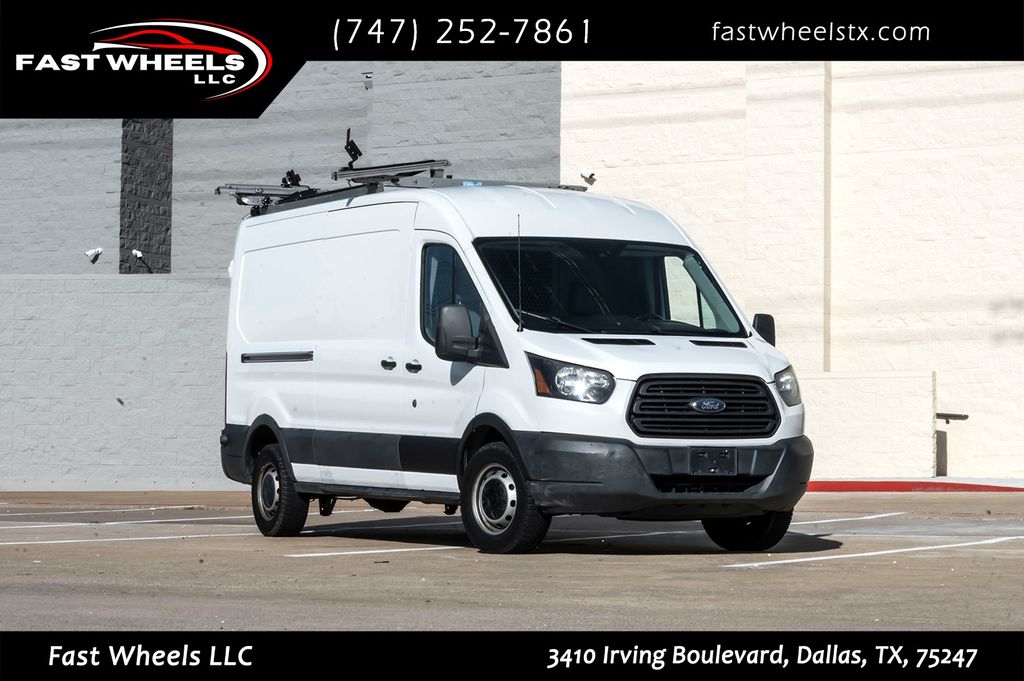 White 2017 Ford Transit Cargo 250 3dr LWB Medium Roof Cargo Van with Sliding Passenger Side Door Van Rear-Wheel Drive 6-Speed Automatic